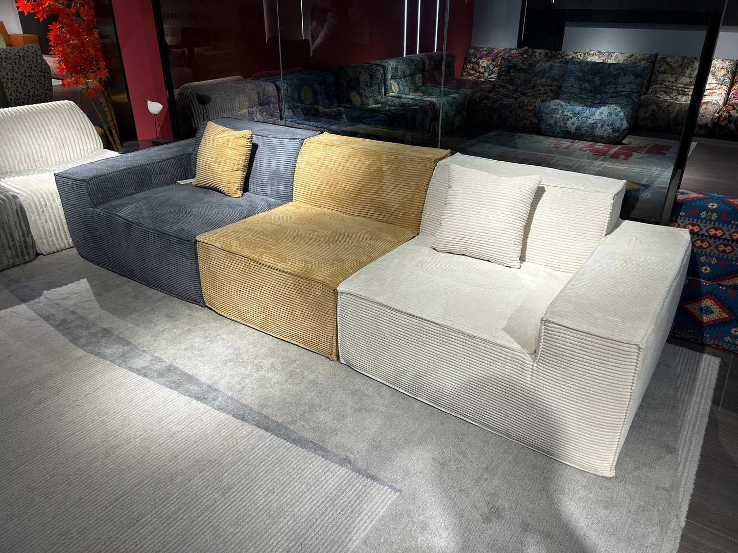 Tofu Block High Back Sofa Type 1 (2 seats)