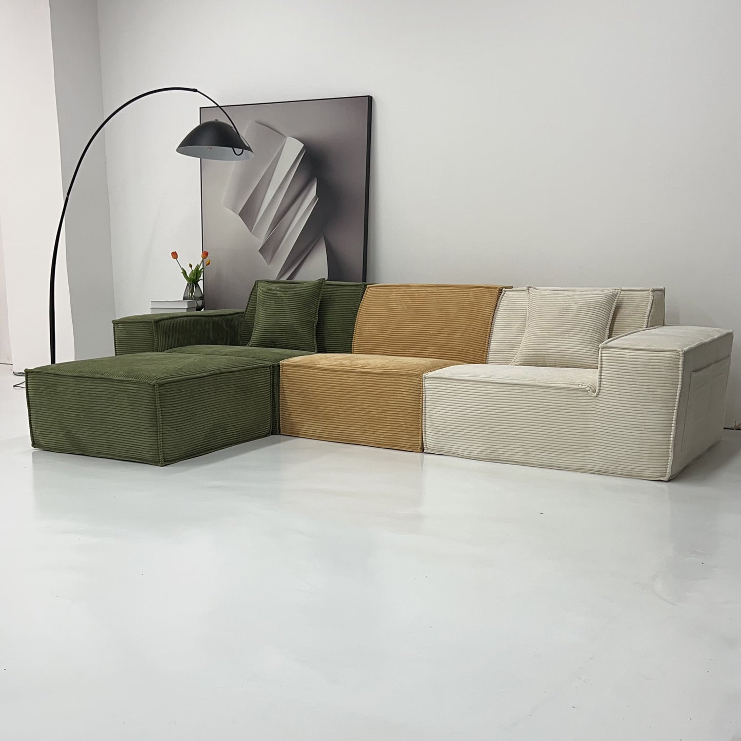 Tofu Block High Back Sofa Type 1 (2 seats)
