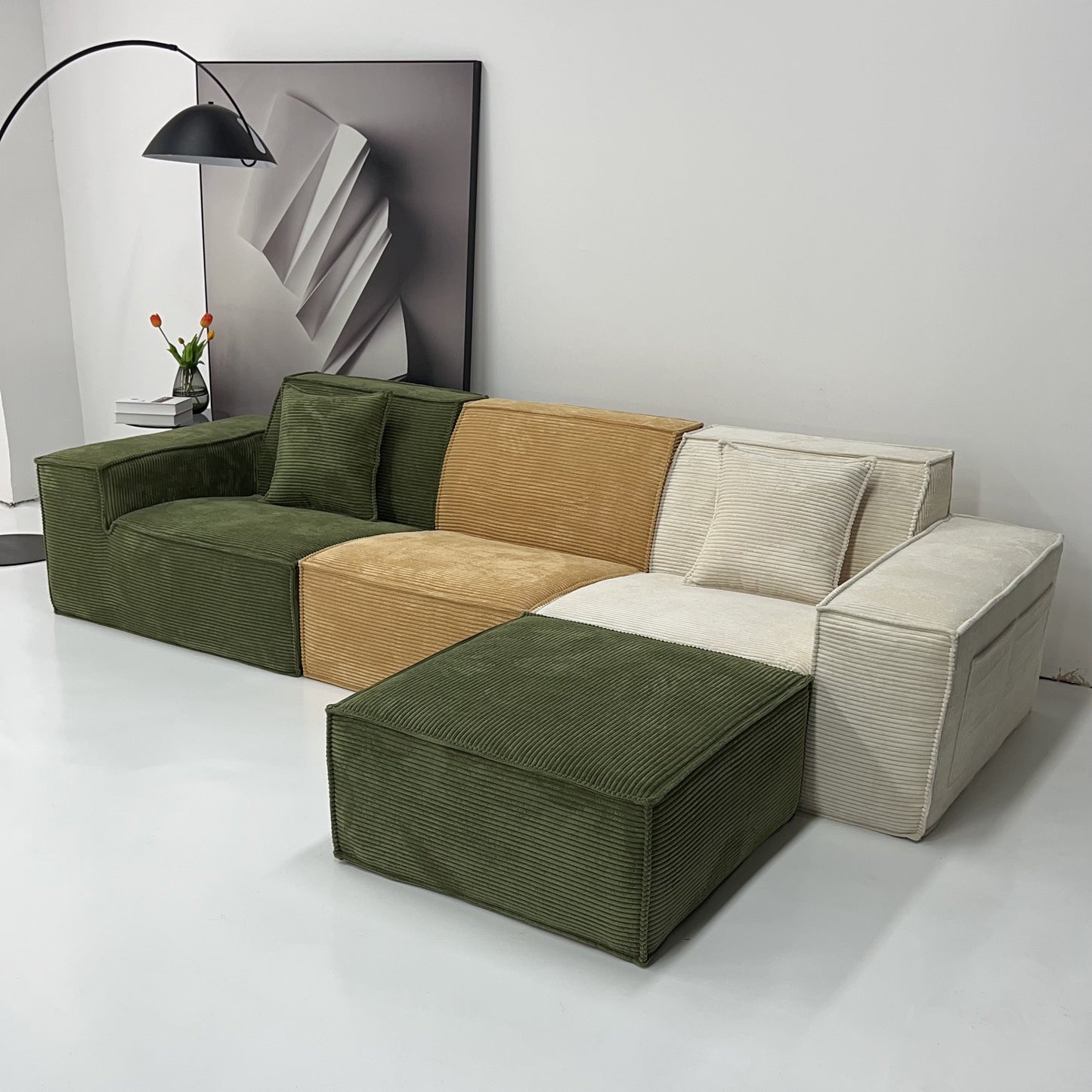 Tofu Block High Back Sofa Type 1 (2 seats)