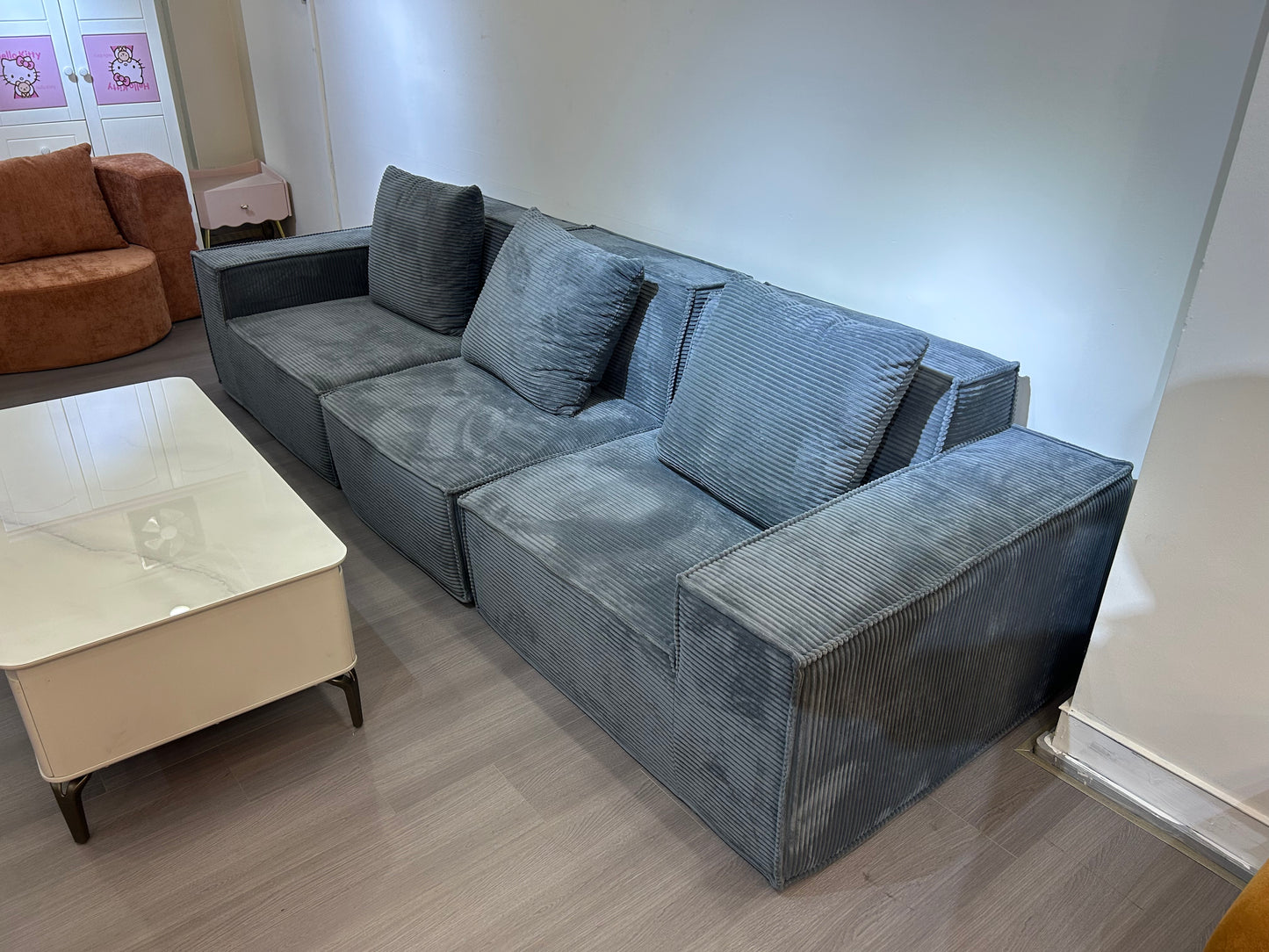 Tofu Block High Back Sofa Type 1 (2 seats)