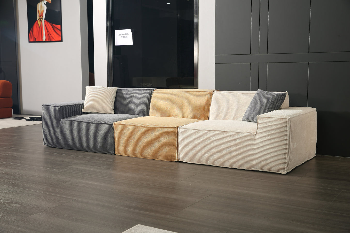 Tofu Block High Back Sofa Type 1 (2 seats)