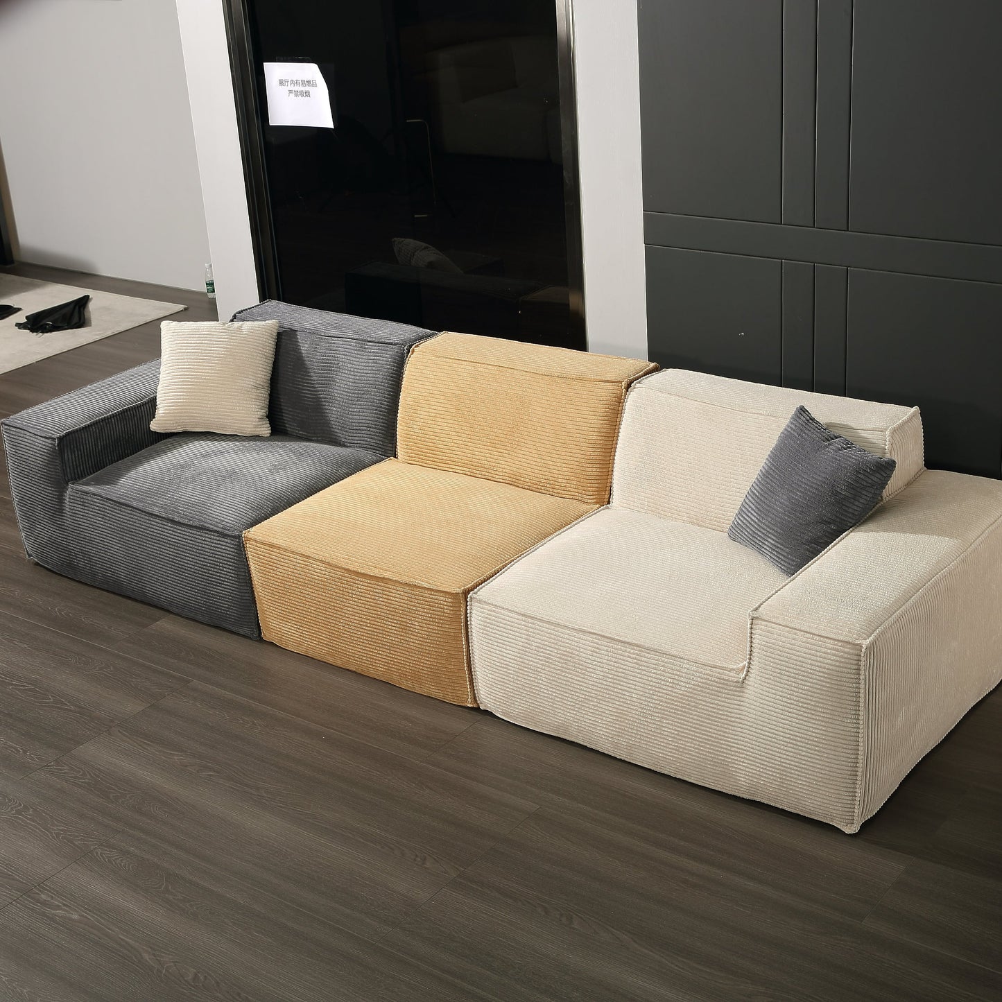 Tofu Block High Back Sofa Type 1 (2 seats)