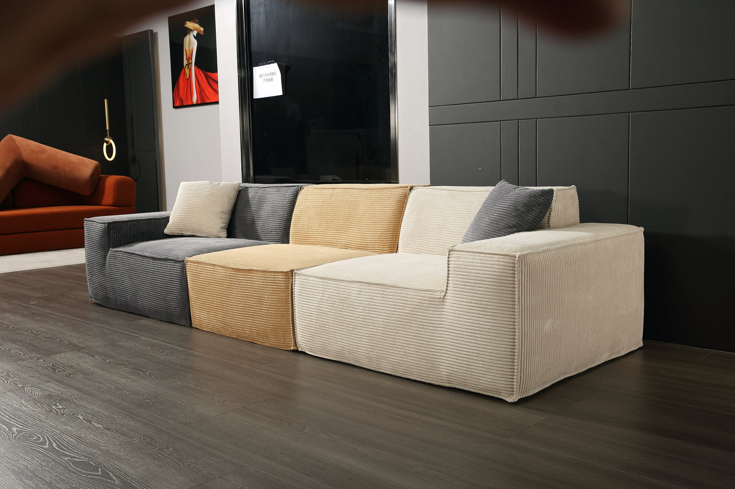 Tofu Block High Back Sofa Type 1 (2 seats)