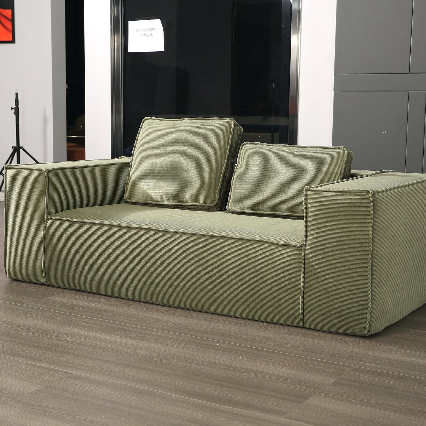Tofu Block Low Back Sofa ( 2 seats without pillows)