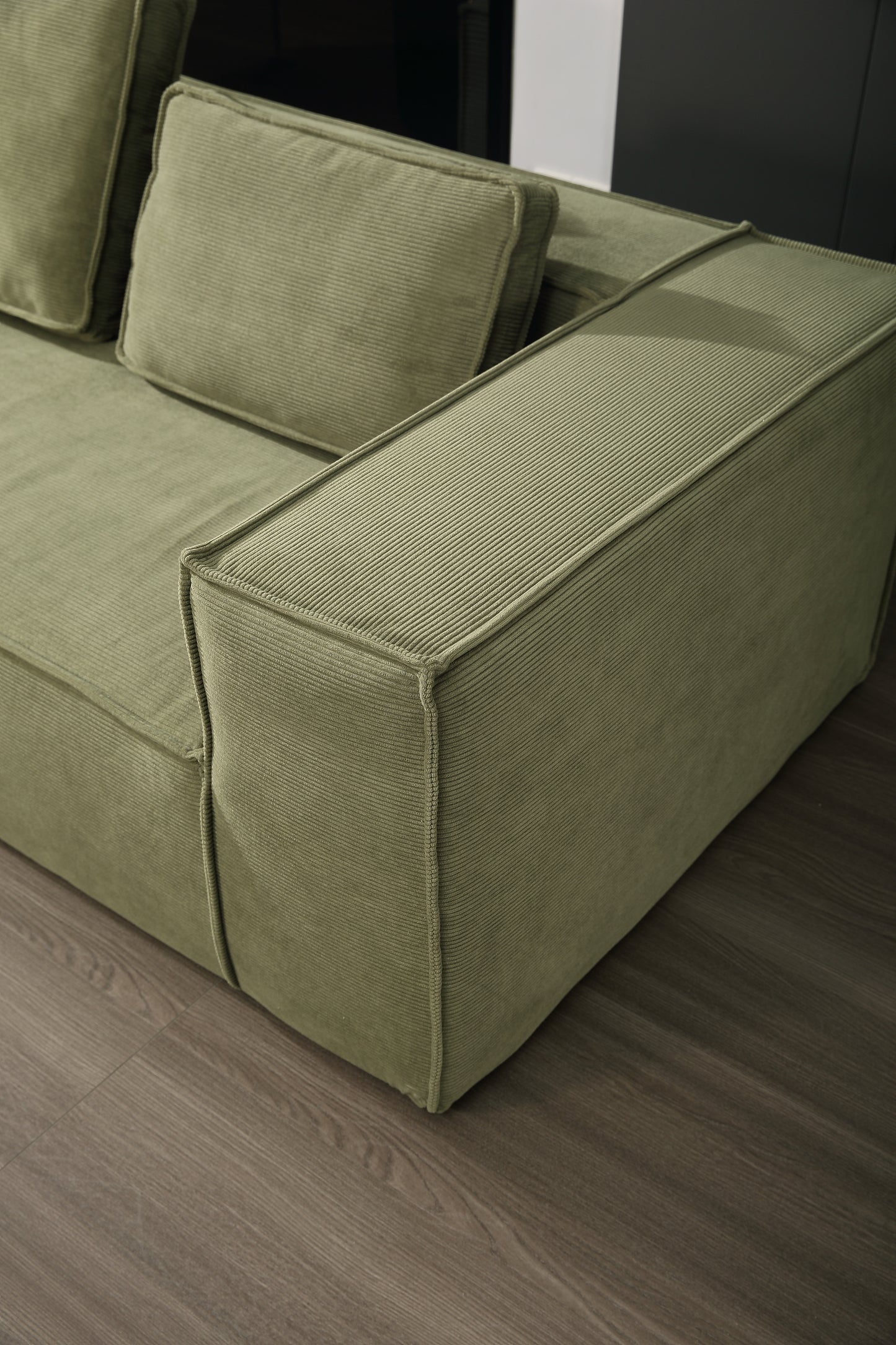 Tofu Block Low Back Sofa ( 2 seats without pillows)