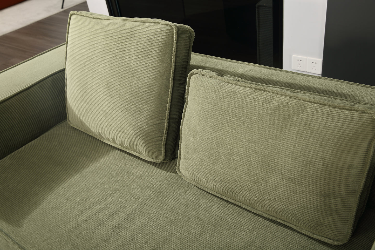 Tofu Block Low Back Sofa ( 2 seats without pillows)