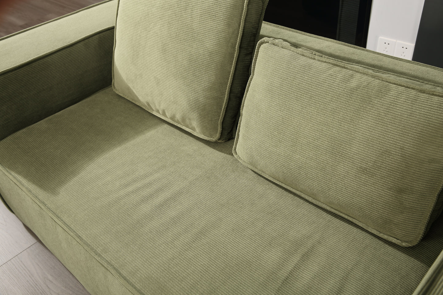 Tofu Block Low Back Sofa ( 2 seats without pillows)