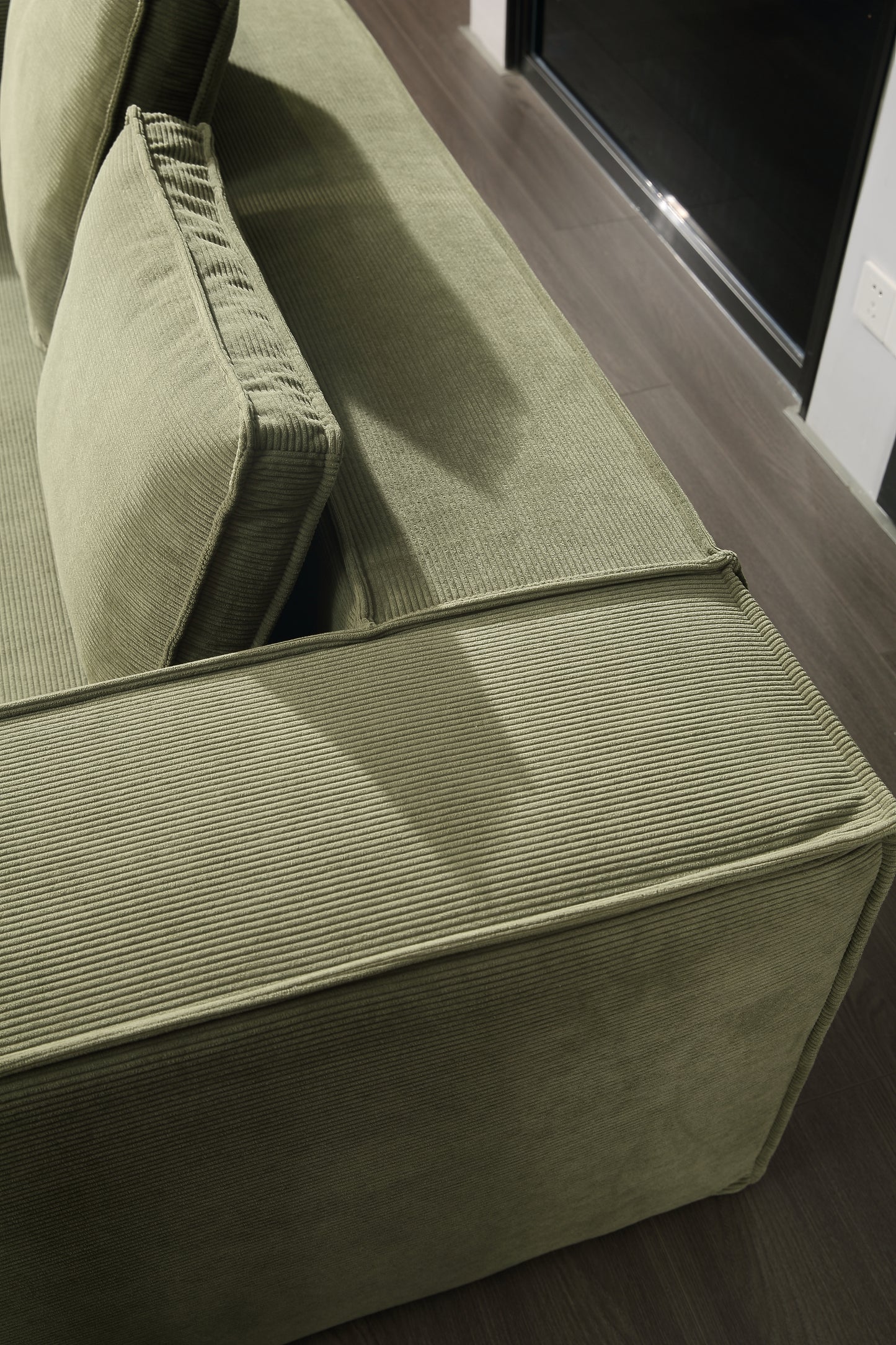 Tofu Block Low Back Sofa ( 2 seats without pillows)
