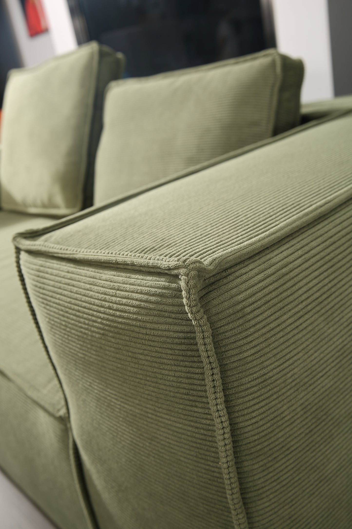 Tofu Block Low Back Sofa ( 2 seats without pillows)