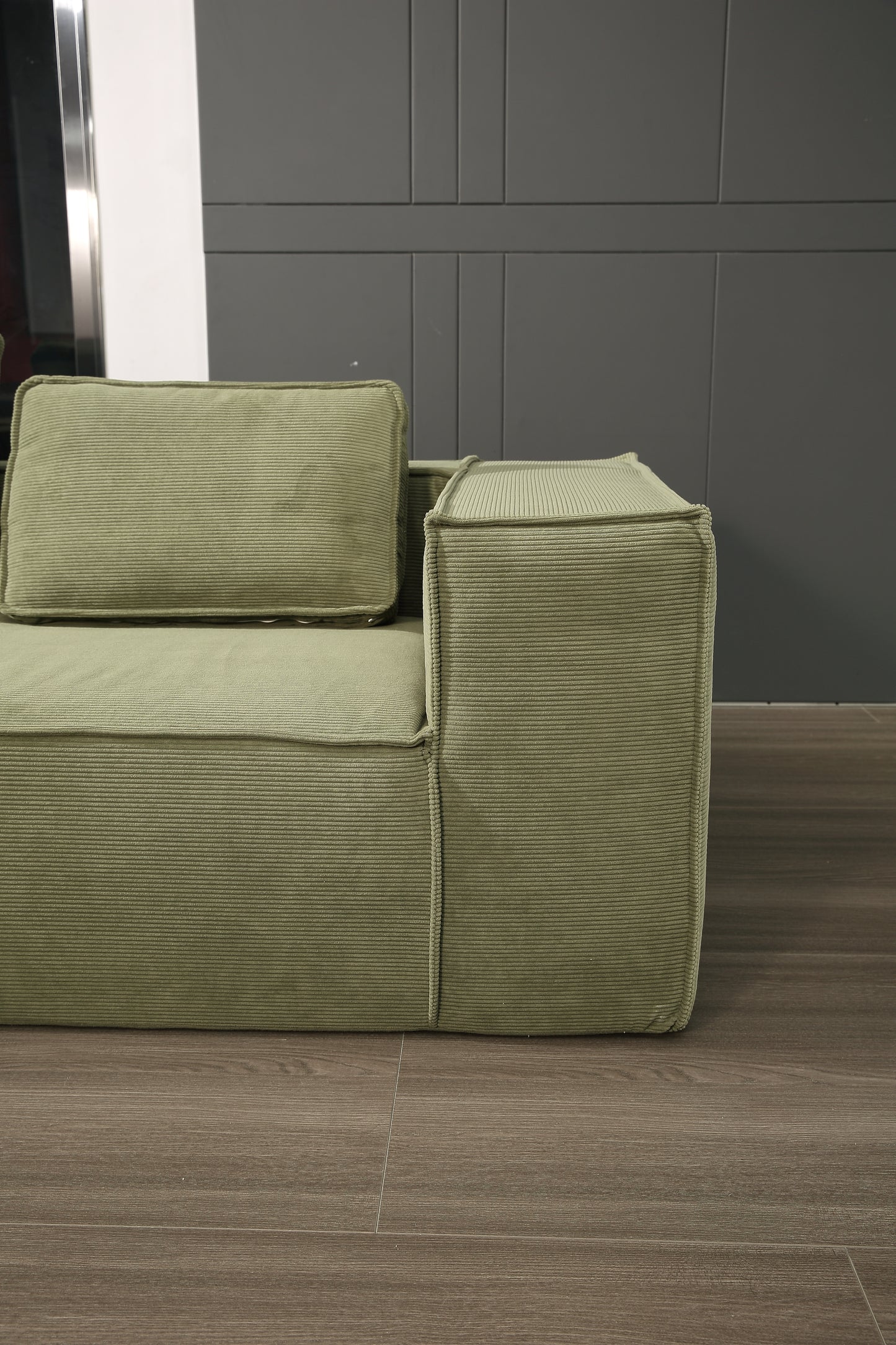 Tofu Block Low Back Sofa ( 2 seats without pillows)