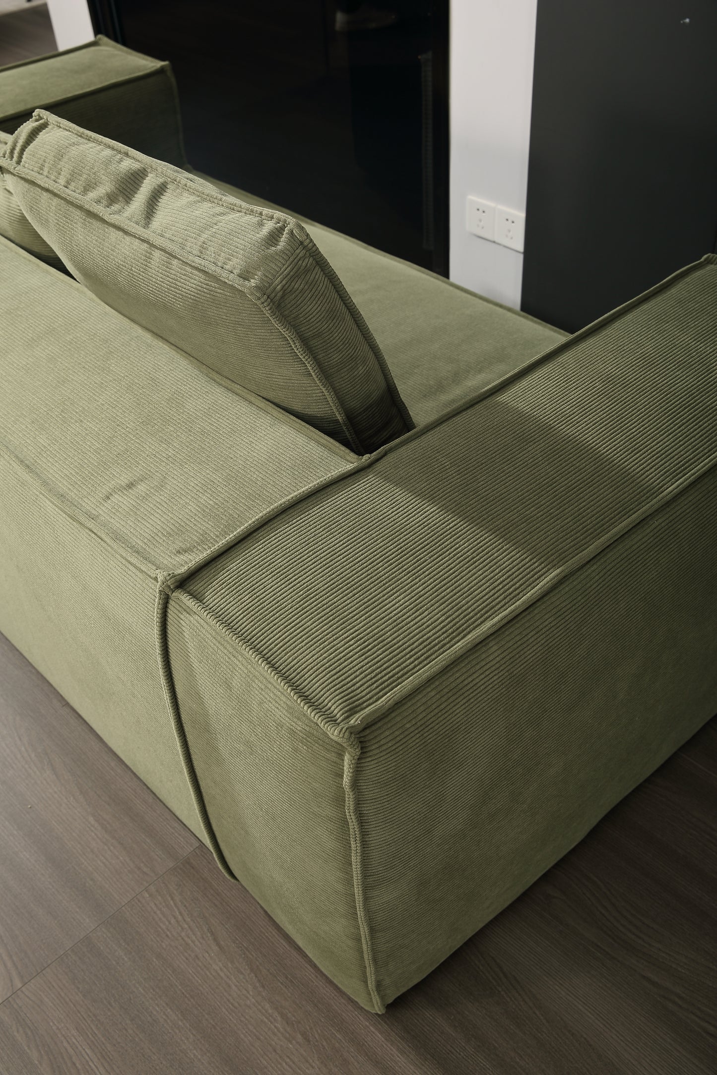 Tofu Block Low Back Sofa ( 2 seats without pillows)